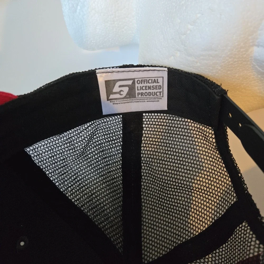 Snap-On Tools Official Red Logo Black Baseball Hat Cap One Size Snap‎ Back